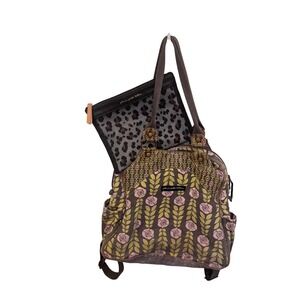 Petunia Pickle Bottom Backpack‎ Floral  Convertible Tote and pouch preloved